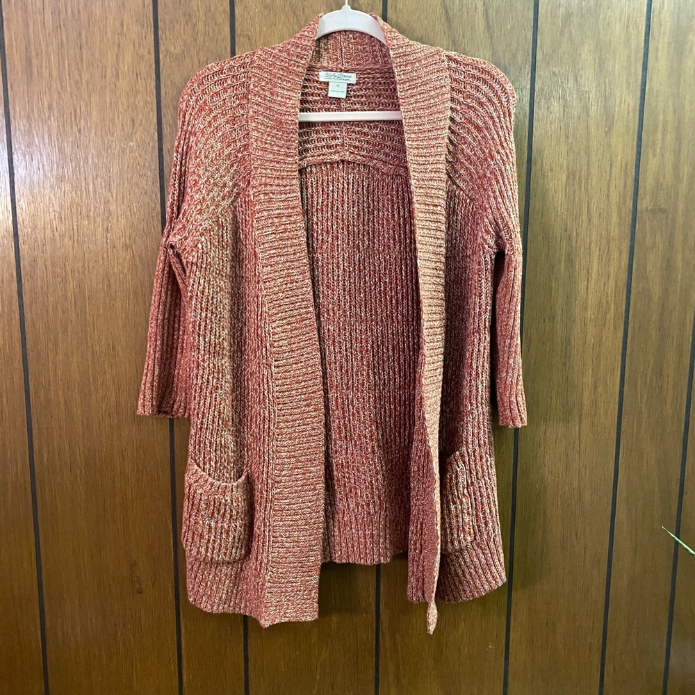 Orange/white Lucky Brand Cardigan Size M